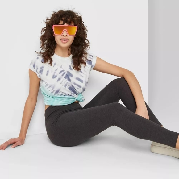 Wild Fable Women's NWT High-Rise Charcoal Gray Classic 7/8 Leggings Size XXS - Picture 4 of 8